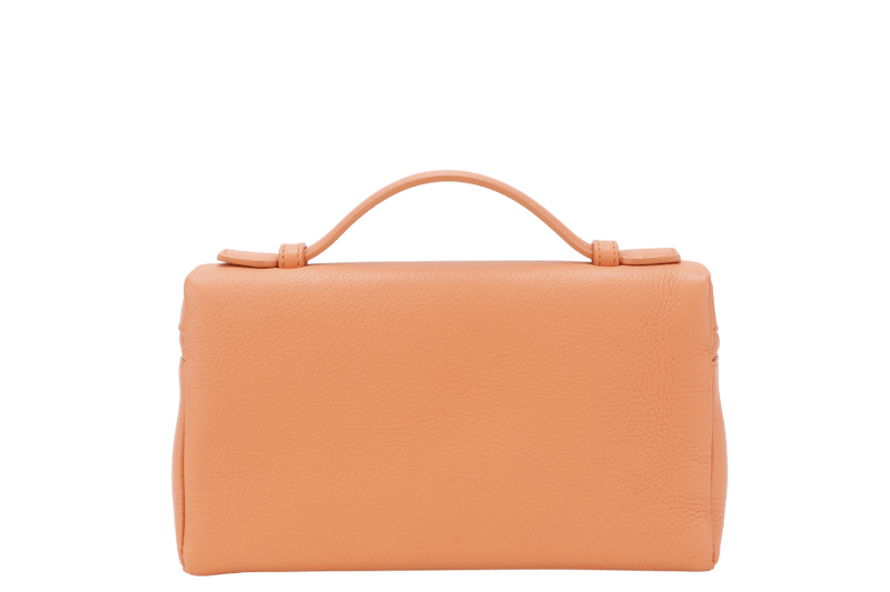 LORO PIANA EXTRA POCKET L19 GRAINED CALFSKIN CINNAMON ORANGE (LOAX) COLOR GOLD HARDWARE WITH DUST COVER AND BOX