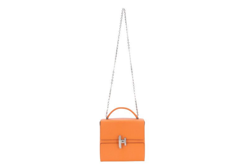 HERMES CINHETIC APRICOT COLOR CHEVRE LEATHER SILVER HARDWARE STAMP C (YEAR 2018) WITH DUST COVER