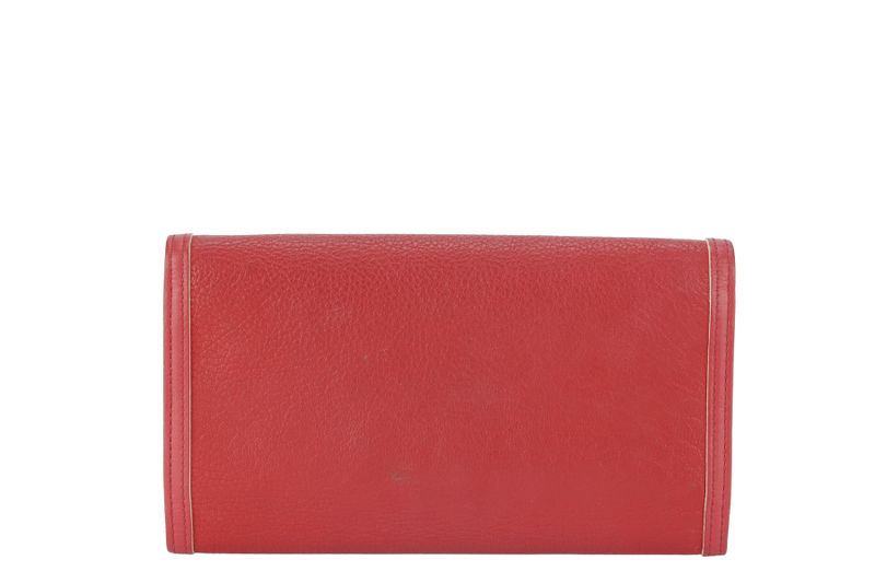 LOUIS VUITTON SARAH WALLET RED CALF LEATHER GOLD HARDWARE