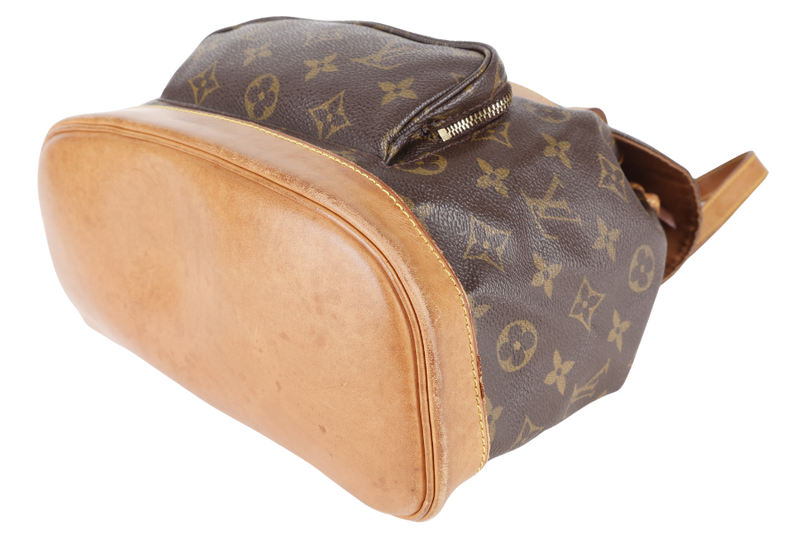LOUIS VUITTON M51136 MONTSOURIS MM BACKPACK MONOGRAM COATED CANVAS GOLD HARDWARE NO DUST COVER