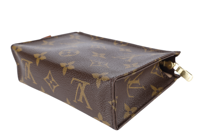 LOUIS VUITTON TOILETRY POUCH MONOGRAM CANVAS GOLD HARDWARE NO DUST COVER