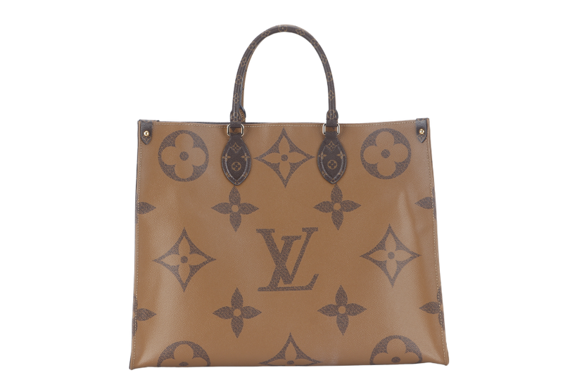 LOUIS VUITTON ONTHEGO GM (M44576) MONOGRAM GIANT CANVAS GOLD HARDWARE WITH DUST COVER AND BOX