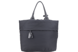 PRADA B4521V TESSUTO NAPPA REVERSIBLE TOTE NERO RUTHENIUM HARDWARE WITH CARD