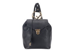 FENDI VITELLO CRUISE F IS FENDI BACKPACK (8BZ043) BLACK LEATHER GOLD HARDWARE WITH DUST COVER