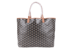 GOYARD SAINT LOUIS PM BAG BLACK AND TAN COLOR WITH DUST COVER