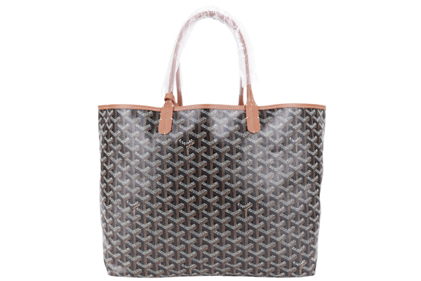GOYARD SAINT LOUIS PM BAG BLACK AND TAN COLOR WITH DUST COVER