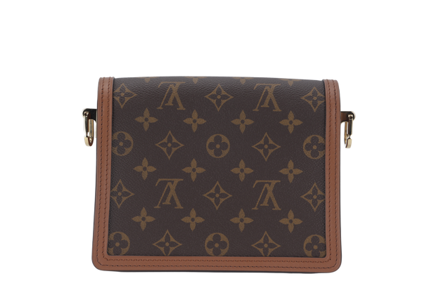 LOUIS VUITTON DAUPHINE MINI REVERSE (M45959) MONOGRAM CANVAS WITH SLING, DUST COVER AND BOX