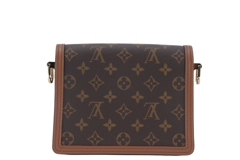 LOUIS VUITTON DAUPHINE MINI REVERSE (M45959) MONOGRAM CANVAS WITH SLING, DUST COVER AND BOX