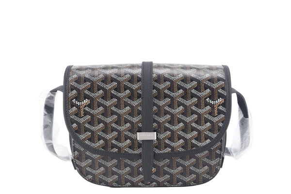 GOYARD BELVEDERE PM BAG BLACK COLOR WITH DUST COVER