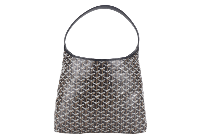 GOYARD BOHEME HOBO BAG BLACK GOYARDINE CANVAS WITH POUCH AND DUST COVER