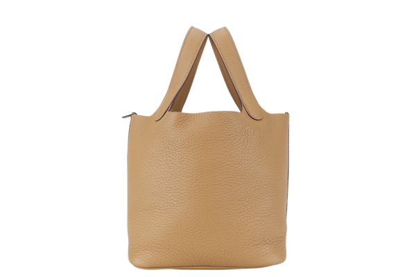 HERMES PICOTIN 18 BEIGE DE WEIMAR CLEMENCE LEATHER GOLD HARDWARE STAMP B (YEAR 2023) WITH DUST COVER, LOCK&KEYS AND BOX