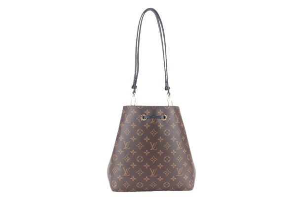 LOUIS VUITTON M44020 NEONOE MM MONOGRAM CANVAS GOLD HARDWARE WITH STRAPS AND DUST COVER