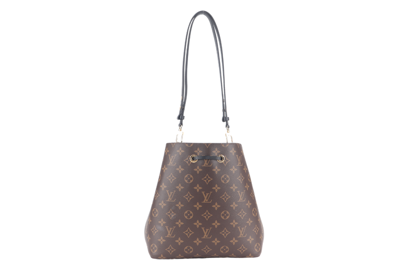LOUIS VUITTON M44020 NEONOE MM MONOGRAM CANVAS GOLD HARDWARE WITH STRAPS AND DUST COVER