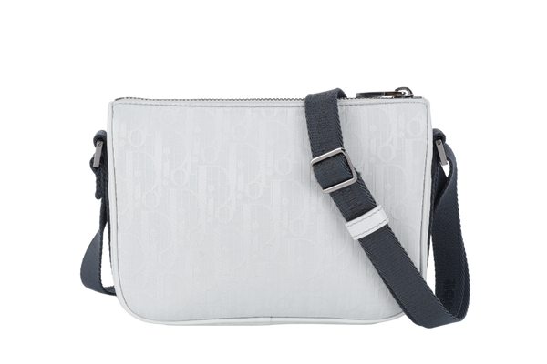 CHRISTIAN DIOR 8 DIOR AND PARLEY ICE PARLEY OCEAN NYLON STRAPS BAG SILVER HARDWARE WITH DUST COVER