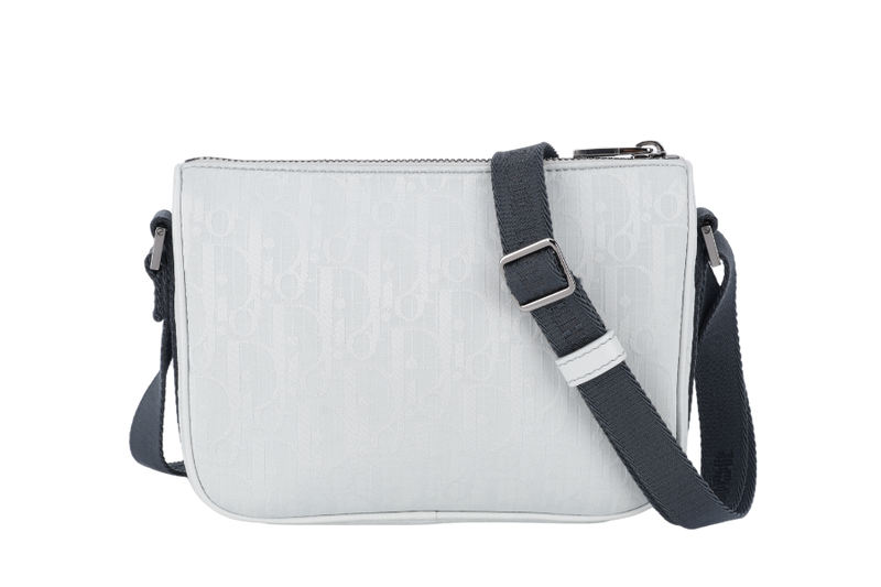 CHRISTIAN DIOR 8 DIOR AND PARLEY ICE PARLEY OCEAN NYLON STRAPS BAG SILVER HARDWARE WITH DUST COVER