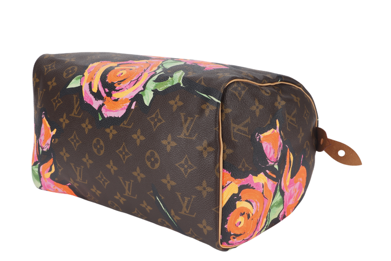 LOUIS VUITTON SPEEDY 30 MULTICOLOR MONOGRAM ROSES COATED CANVAS NO DUST COVER