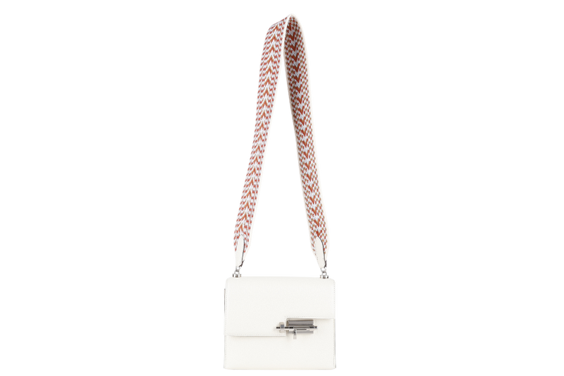 HERMES MINI VERROU NATA CHEVRE MYSORE ALLEGRO SANGLE STAMP Y (YEAR 2020) SILVER HARDWARE, BOX AND FELT COVER