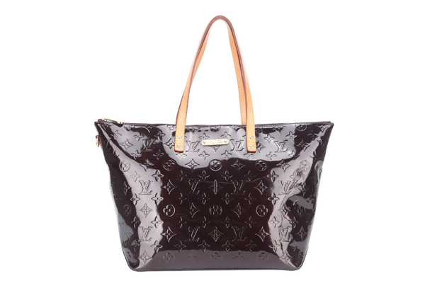LOUIS VUITTON M93589 BELLEVUE GM AMARANTE VERNIS LEATHER GOLD HARDWARE WITH DUST COVER