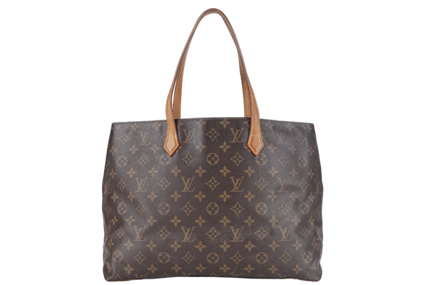 LOUIS VUITTON M45644 WILSHIRE TOTE BAG MM BROWN MONOGRAM CANVAS GOLD HARDWARE NO DUST COVER