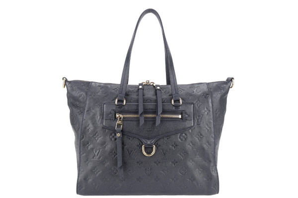 LOUIS VUITTON LUMINEUSE PM BLACK MONOGRAM EMPREINTE LEATHER GOLD HARDWARE WITH PADLOCK, KEYS , STRAPS AND DUST COVER