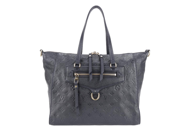 LOUIS VUITTON LUMINEUSE PM BLACK MONOGRAM EMPREINTE LEATHER GOLD HARDWARE WITH PADLOCK, KEYS , STRAPS AND DUST COVER