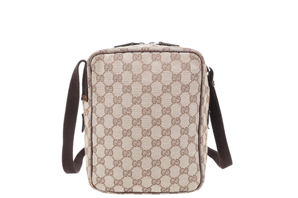 GUCCI MESENGER BAG CANVAS SILVER HARDWARE NO DUST COVER