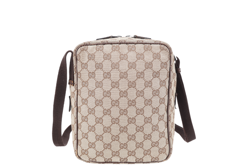 GUCCI MESENGER BAG CANVAS SILVER HARDWARE NO DUST COVER