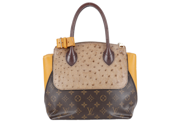 LOUIS VUITTON MAJESTUEUX PM BAG (MONOGRAM x OSTRICH x LIZARD) WITH DUST COVER