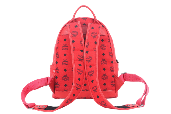 MCM CAPSULE COLLECTION x EKOCYCLE BACKPACK RED CALFSKIN LEATHER SILVER HARDWARE NO DUST COVER
