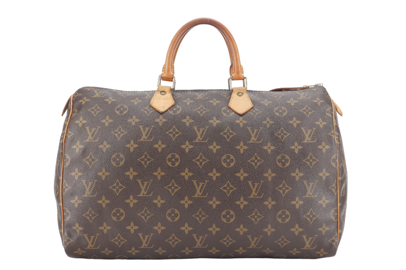 LOUIS VUITTON M41522 SPEEDY 40 MONOGRAM CANVAS GOLD HARDWARE WITH 1 KEY AND PADLOCK WITH DUST COVER