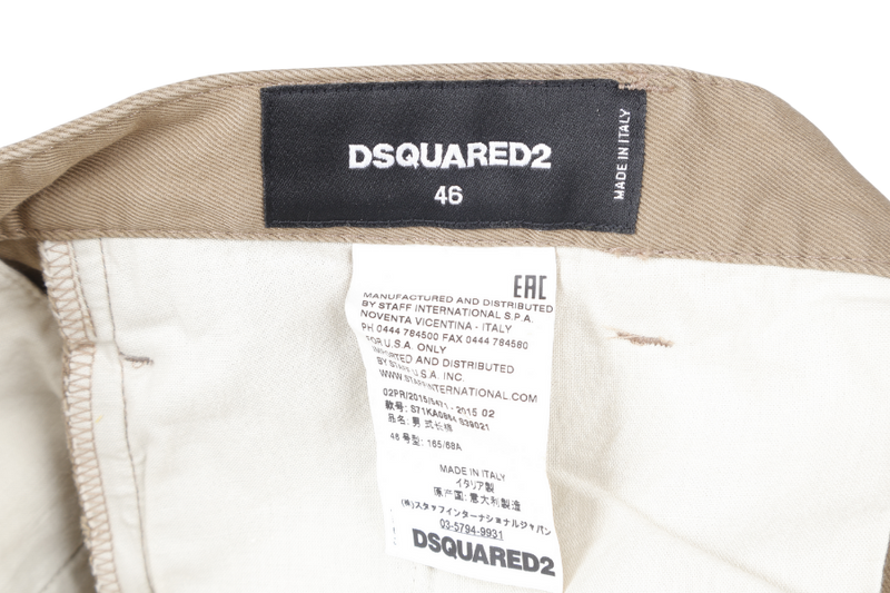 DSQUARED2 BROWN PANTS SIZE 46