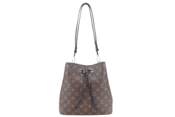 LOUIS VUITTON NEONOE MONOGRAM BLACK TRIM WITH STRAPS AND DUST COVER