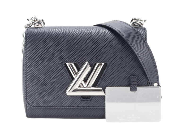 LOUIS VUITTON M21118 TWIST LOCK BLACK PM EPI LEATHER SILVER HARDWARE WITH MIRROR NO DUST COVER