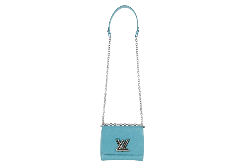 LOUIS VUITTON M50283 TWIST MM MINT GREEN EPI LEATHER SILVER HARDWARE WITH MIRROR NO DUST COVER