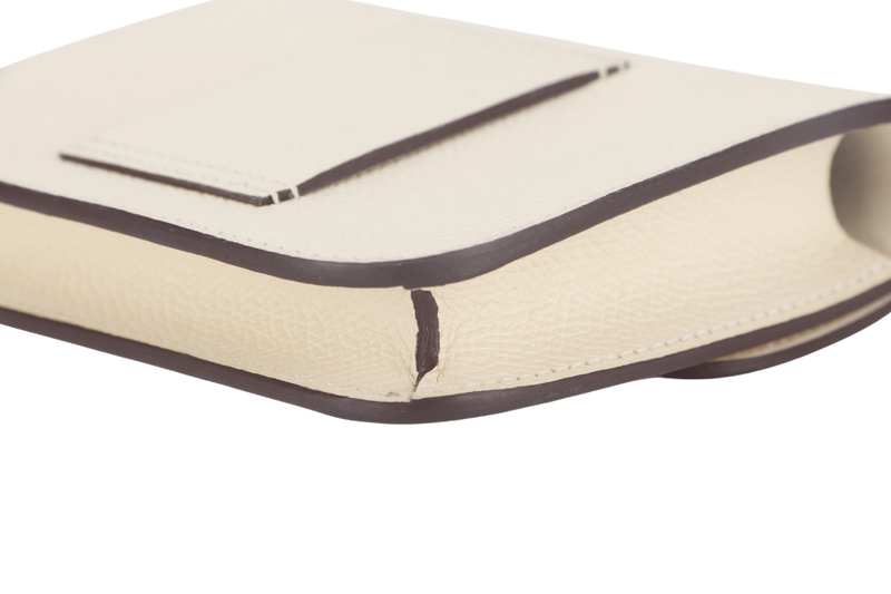 HERMES CONSTANCE SLIM NATA EPSOM WITH CITRON LAQUER HARDWARE WITH DUST COVER AND BOX