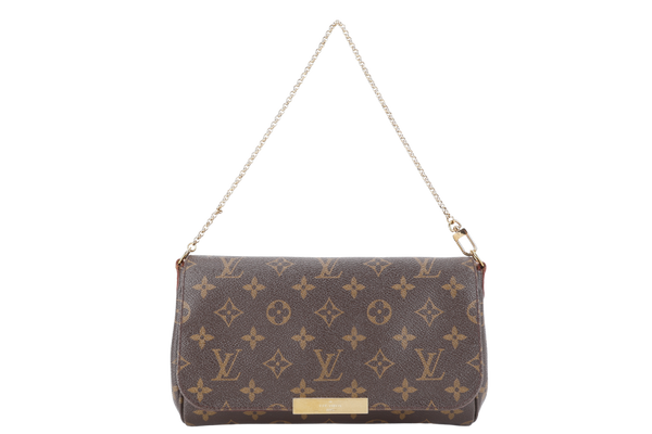 LOUIS VUITTON M40718 FAVORITE CROSSBODY BAG MM MONOGRAM CANVAS GOLD HARDWARE WITH DUST COVER AND BOX