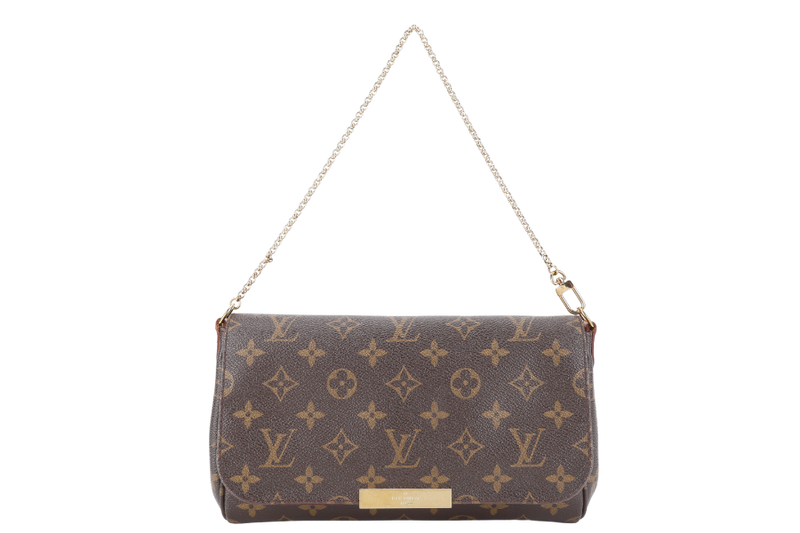 LOUIS VUITTON M40718 FAVORITE CROSSBODY BAG MM MONOGRAM CANVAS GOLD HARDWARE WITH DUST COVER AND BOX