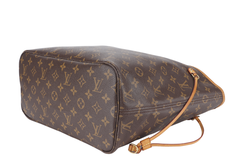 LOUIS VUITTON NEVERFULL MM (M46987) MONOGRAM CANVAS GOLD HARDWARE WITH POUCH