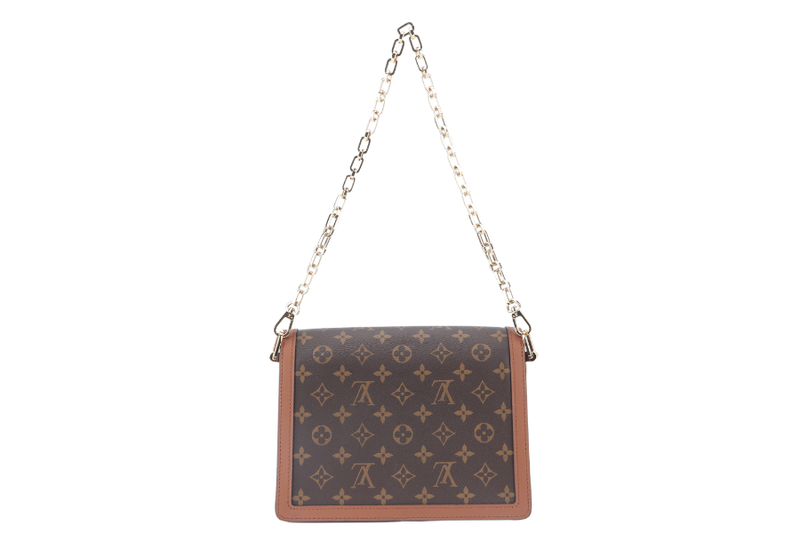 LOUIS VUITTON DAUPHINE MM(M45958) MONOGRAM REVERSE WITH STRAPS, STRAP, CHAIN, DUST COVER AND BOX