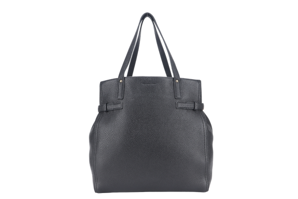 SALVATORE FERRAGAMO NENCIA BLACK LEATHER GOLD HARDWARE NO DUST COVER