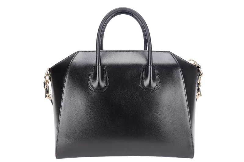 GIVENCHY ANTIGONA MEDIUM BLACK LEATHER GOLD HARDWARE WITH DUST COVER