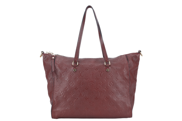 LOUIS VUITTON LUMINEUSE PM (M93413) BURGUNDY MONOGRAM EMPREINTE GOLD HARDWARE WITH DUST COVER