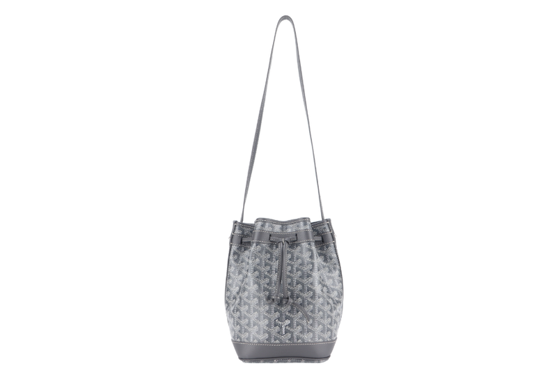 GOYARD BUCKET BAG GREY GOYARDINE WITH DUST COVER