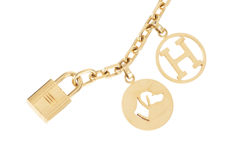 HERMES BRELOQUE OLGA BAG CHARM GOLD WITH BOX