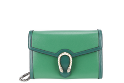 GUCCI 401231 1147 GREEN SERPENTI BUCKLE, WITH DUST COVER & BOX