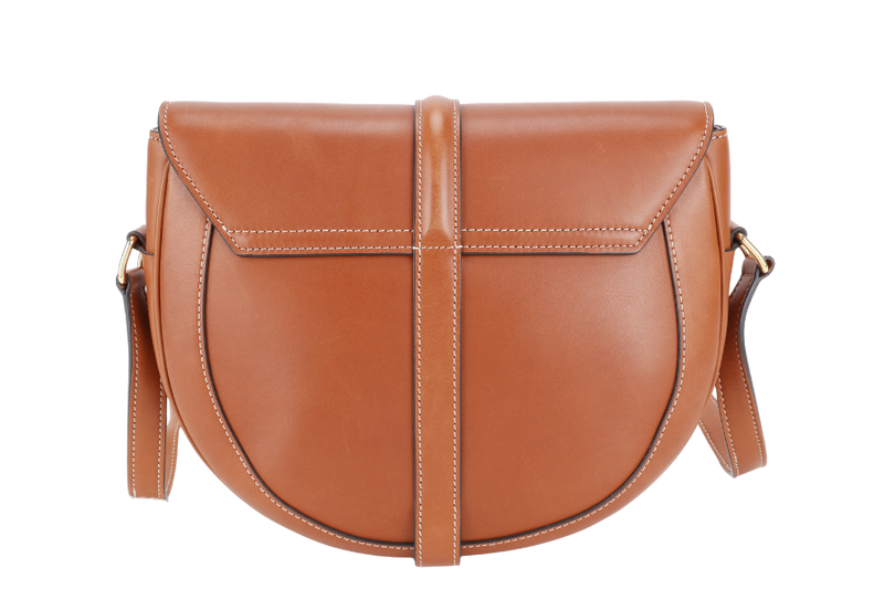 CELINE BESACE MEDIUM 16 NATURAL CALFSKIN LEATHER GOLD HARDWARE WITH DUST COVER