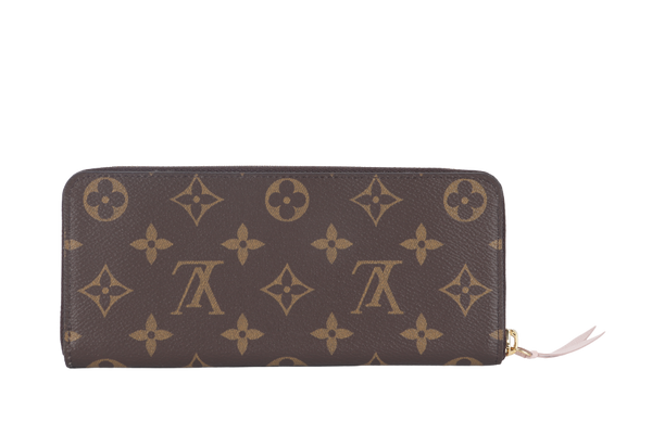 LOUIS VUITTON CLEMENCE WALLET (M61298) MONOGRAM CANVAS GOLD HARDWARE WITH DUST COVER AND BOX