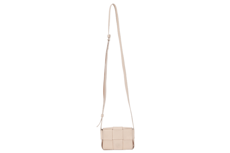 BOTTEGA VENETA CANDY CASSETTE CROSSBODY BAG MELON WASHED LAMBSKIN GOLD HARDWARE WITH DUST COVER AND BOX