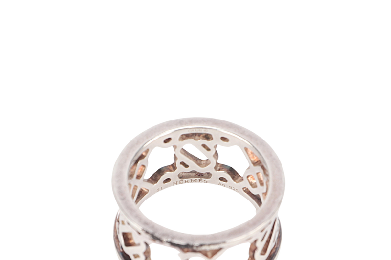 HERMES PASSERELLE RING AG925 SILVER WITH BOX