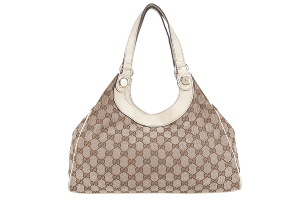 GUCCI SUKEY BAG MEDIUM BEIGE GG CANVAS GOLD HARDWARE NO DUST COVER